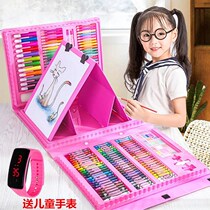 Childrens painting brush set elementary school art scrubable color pen kindergarten watercolor pen crayon birthday gift