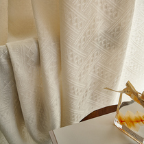 Linen curtains are illuminated with cream color Bohemia in Northern Europe 2021 new living room