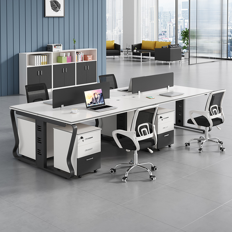 Staff Desk Chair Composition Computer Desk Office Brief Modern 46 Eight-place Employee Screen Cassette