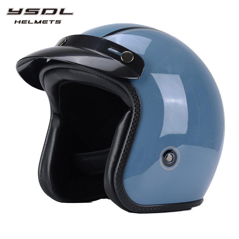 ysdl Harley motorcycle retro helmet men and women Four Seasons Prince cruise locomotive semi-helmet electric car summer sunscreen