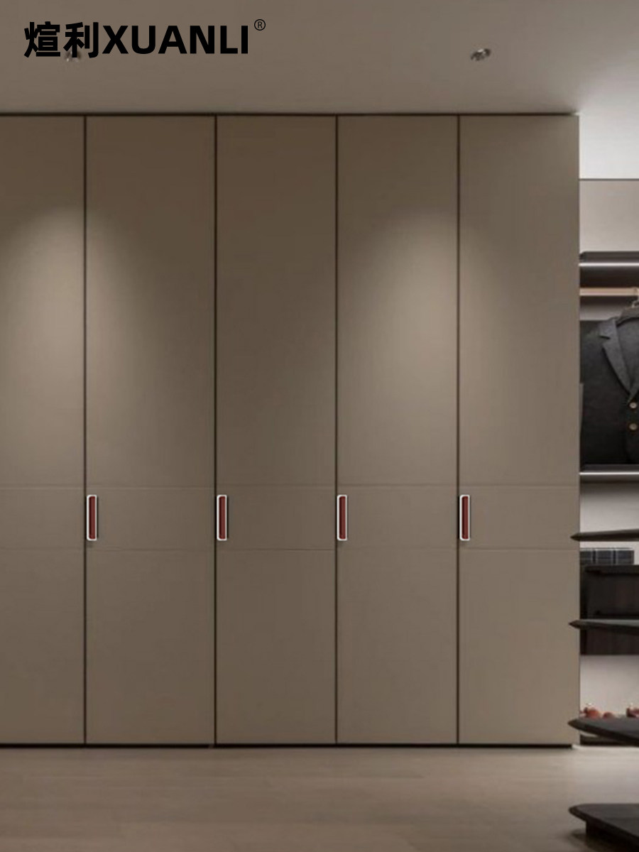 Deli Orig. Color-Blocked Embedded Handle Drawer Wardrobe Door Embedded Handle Slotted Sliding Door Handle