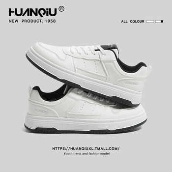 Universal Thick-Soled White Sneakers for Men 2025 New Winter Hot-Selling High-End Versatile Casual Sports Shoes
