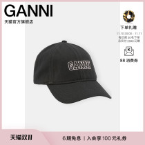 Ms. Ganni 2022 new black logo casual sun hat baseball cap peaked cap A4498252
