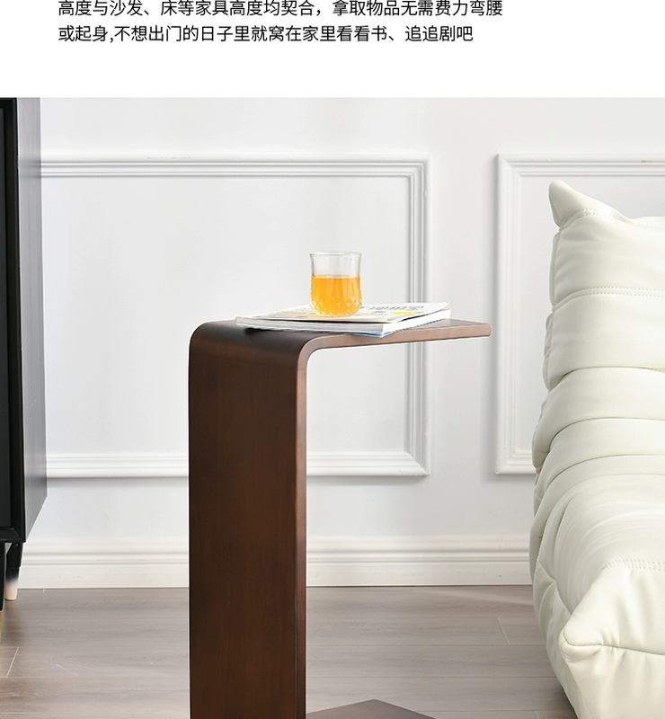 Gỗ nguyên khối có thể di chuyển ban công giường bàn trà sofa bàn phụ hình chữ U tủ bên tủ góc bàn phòng khách phòng ngủ đơn giản khay gỗ vintage khay đựng trà bằng gỗ