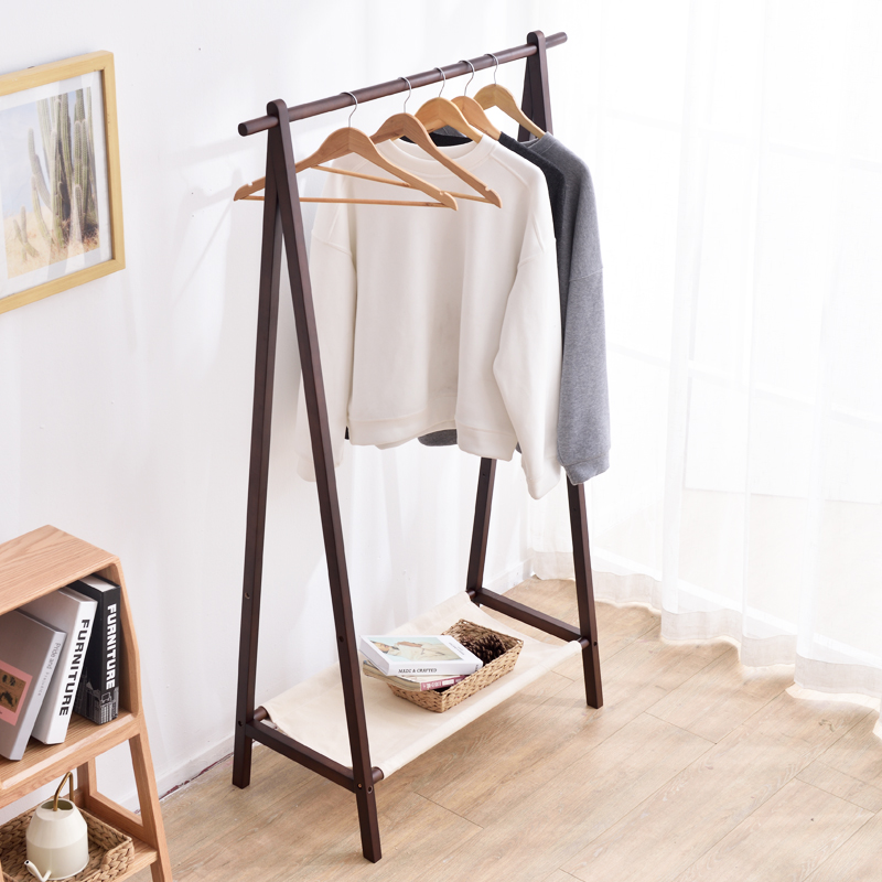 Coat rack floor bedroom solid wood hanger simple modern clothes rack home storage simple hanger indoor