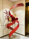 2026 Year of the Horse Indoor Decoration Red Artificial Floral Scene Arrangement Front Desk Chinese New Year Bamboo Weaving Display New Year Ornaments