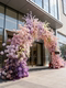 Simulated flowers wedding scene floral arrangement decoration landscape presentation atmosphere indoor landscaping large ornaments presentation