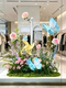 Organza Large Flower Decorations for Clothing Store Window Displays, Grand Opening Setup, Artificial Flowers, Floor-Standing Ambiance Props