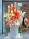 High-End Atmospheric Artificial Flowers, Fake Flower Arrangements, Silk Flowers, Orange Bouquets, Dried Flowers, Floral Art, Flower Arrangements, Floor-Standing Decorations