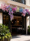 Artificial Flower Shop Front Door Vine Decoration with a High-End Feel, Realistic Purple Vine Fake Flower Hanging Ornaments