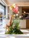 Summer Atmosphere Decoration Scene Setup, Artificial Flower Landscaping, Indoor Floor-Standing Decorative Reed Grass, Fake Green Plant Ornaments
