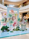 Artificial Flower Arrangements for Summer Lotus-Themed Light Luxury Style Floor-Standing Decorations, Scene and Landscape Beautification