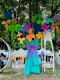 Dopamine Eva Artificial Flower Tree Decoration for Trendy Small Yard Setup, Giant Flower Outdoor Display Ornament