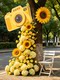 2026 New Model Graduation Photo Prop Internet Celebrity Decoration Sunflower Artificial Flower Large Kt Board Floor Arrangement Ornament