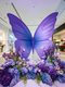 Giant Butterfly Decorations, Monet Garden Artificial Flowers, Fake Flowers for Landscaping, Popular Photo Spots, Floral Art Floor-Standing Ornaments, Landscape Decorations