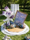 Artificial Flowers, High-End Realistic Floral Arrangements, Purple Monet Garden Oil Painting Kt Board Decorations