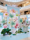Artificial Flower Arrangements for Summer Lotus-Themed Light Luxury Style Floor-Standing Decorations, Scene and Landscape Beautification