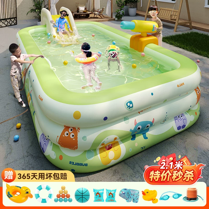 Inflatable swimming pool, aqua park, increased thickness