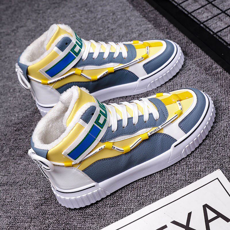 Shoes men's trendy shoes college high tube autumn and winter Korean version of the trend of sports shoes students casual trendy shoes European station men's shoes