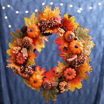 Halloween Pumpkin Berries Maple Leaf Flower Rings Dress Prop Rattan Pendant Hotel Mall Diy