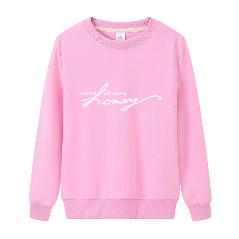 Korean version of thick cotton T loose long sleeve round neck women 2021 pullover leisure tide new size thin model without hat coat coat big