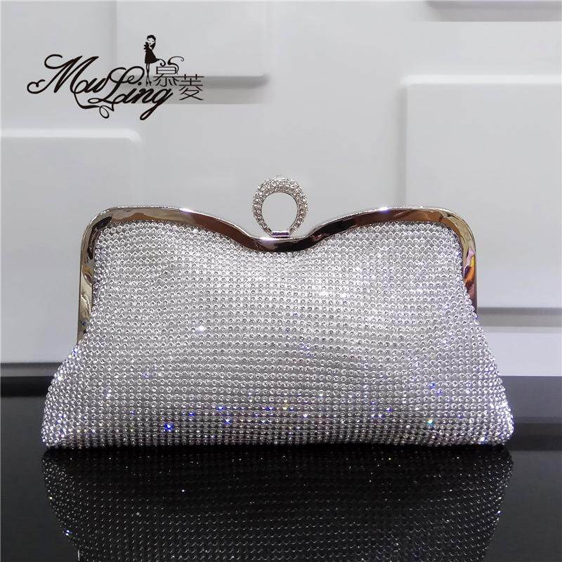 Package banquet hand holding Diamond Dinner rhinestone celebrity cross evening dress cheongsam women's small bag Annual Meeting New 2021 single