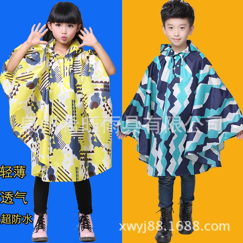Children Waterproof Rain Cape Hood Boy Cloak Cute Fashion Girl Baby New Kid Nice Cartoon Flowers