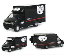 Toy alloy car model children's car return container boy simulation pickup truck container car model police car 1