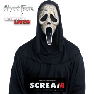 Scream 6Th Generation Split Version Ghost Face Mask Voice Changer Cosplay Knife Ghost Face Horror Costume Clothes Halloween
