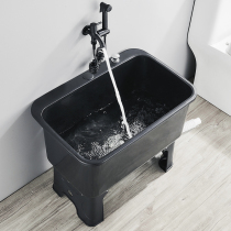 Mop pool balcony wash mop pool home toilet high foot water basin small floor standing mop tank