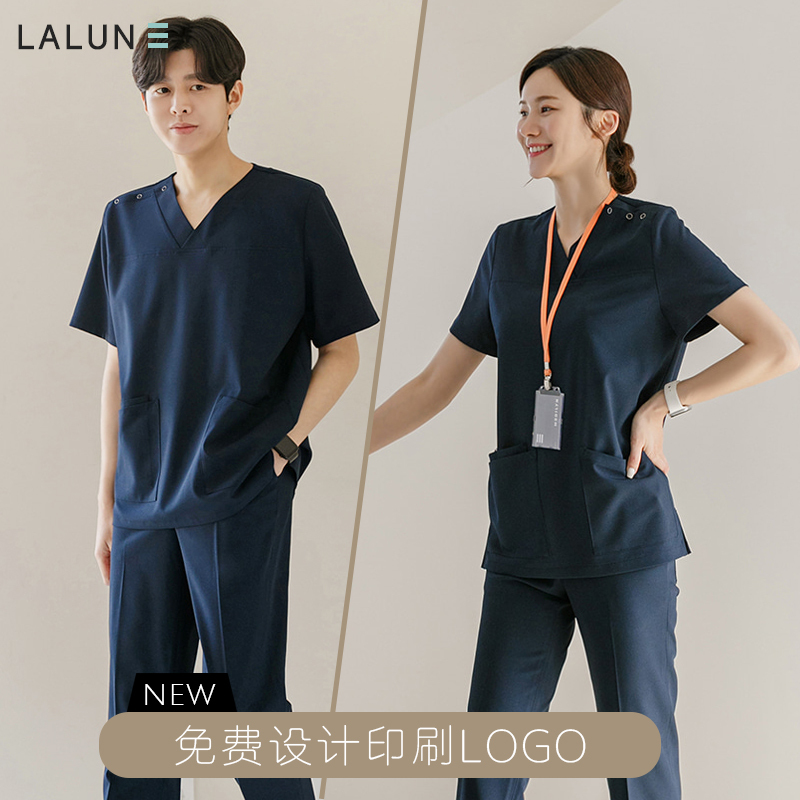 Korean Scrub Suit for Women in Operating Room, Men's Dental and Cosmetic Surgery Workwear, Nurse Two-Piece Set, Scrub Suit Set