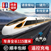 Double Hawk Renaissance Number Remote Control Train Model Emulation High-speed Rail Bullet Train Toy Big Number Harmonious charging child boy
