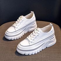 Goddess daily wear ~ leather inner heightening small white shoes explosion style all-match casual thick-soled platform shoes