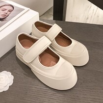 Goddess unique temperament trend all-match ~ new French Mary Jane womens shoes thick-soled canvas cute shoes