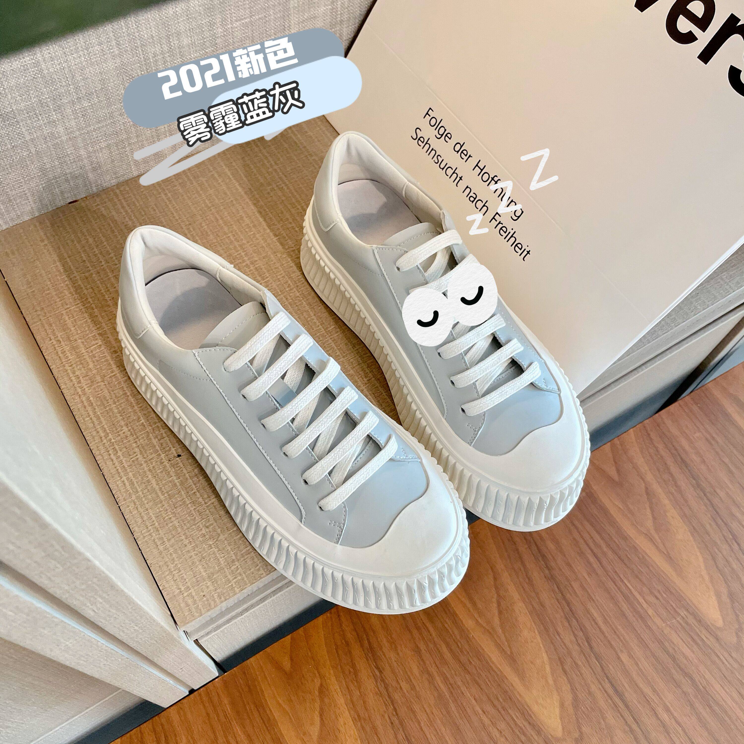 Goddess beautiful and comfortable ~ new fashion all-match leather heightening women's casual shoes skate shoes small white shoes