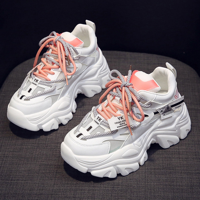 Goddess increases the height without tiring your feet~ Dad shoes ins trendy new style all-match heightening sports breathable thick-soled small white shoes