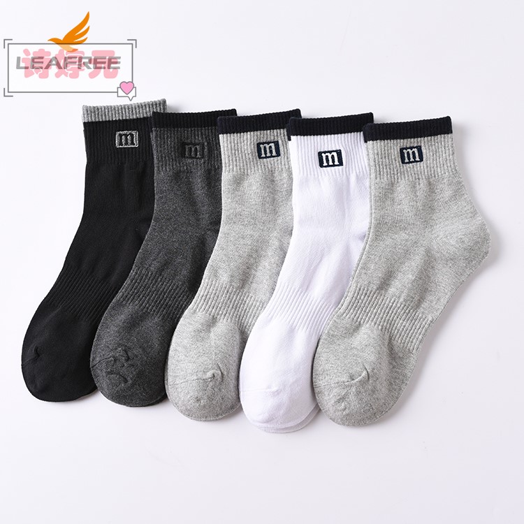 All Season Full Cotton Medium Drum Men Socks without bones Men's cotton socks Spring and autumn in thick pure cotton sports up for overweight men's socks