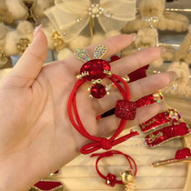 Christmas and New Year hair rope year of rabbit animal year red hair rope female New Year gift bunny hair tie hair accessories