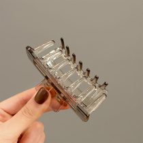 Promote small square hair square temperament medium jelly transparent hairpin solid color headdress high ponytail half-tied hairpin