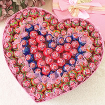 True knowledge lollipop super heart-shaped gift box snack bouquet for girlfriend creative Tanabata Valentine's Day birthday gift