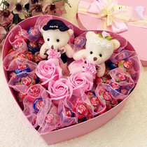 77 True Knowledge Lollipops Super Heart Gift Boxed Snack Bouquet for Girlfriend Creative Tanabata Valentine's Day Gift