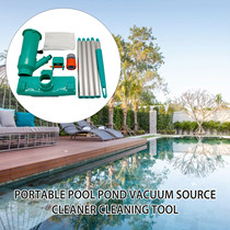 Portable Deluxe Jet Pool Vacuum Underwater Cleaner with 5 Se