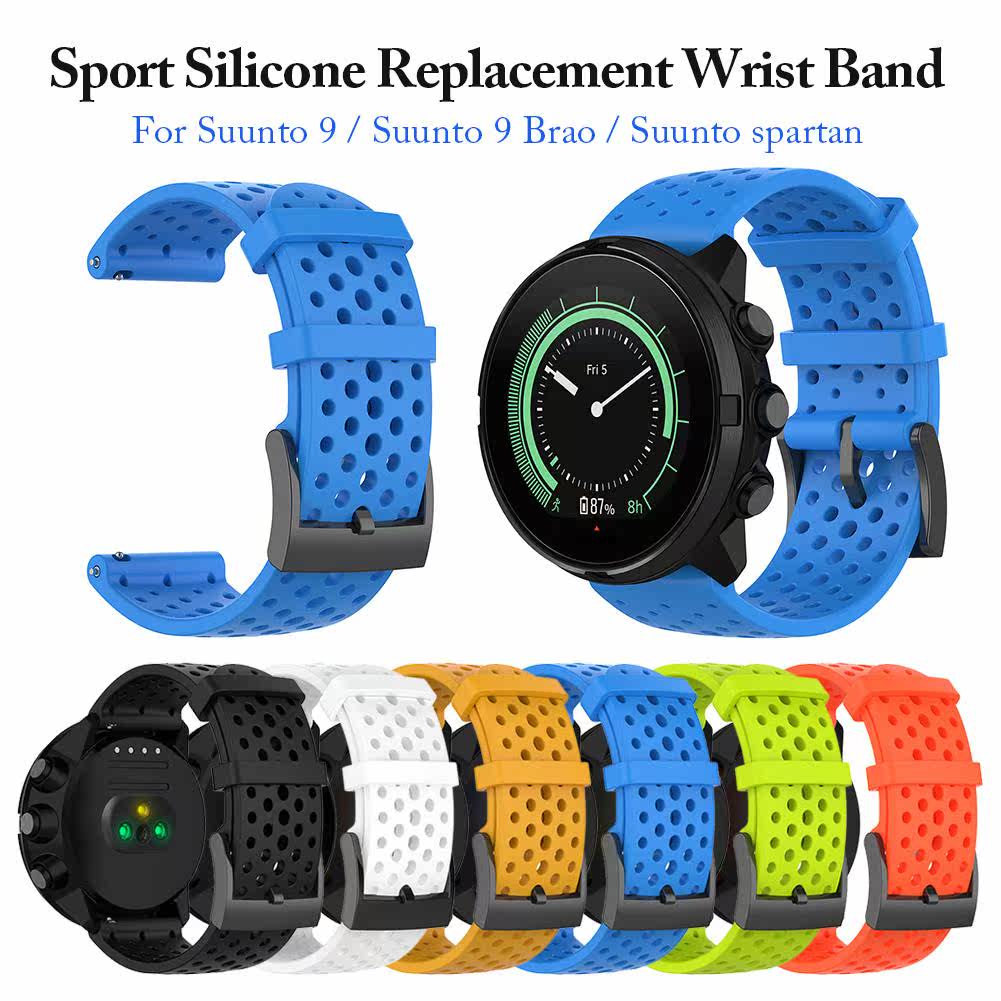 Silicone Strap For Suunto 9 Baro Replacement Watch Band 24mm