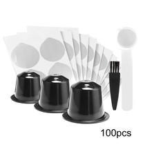 Disposable Nespresso Coffee Filter with Foil Seal Empty Caps