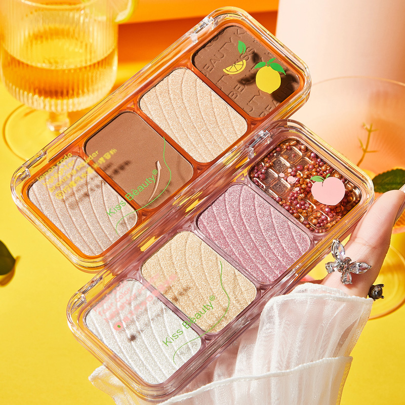 Mashed potatoes blush and high light repairing disc integrated disc flash powder face to light shades of fine shades of shadow nose and shadow