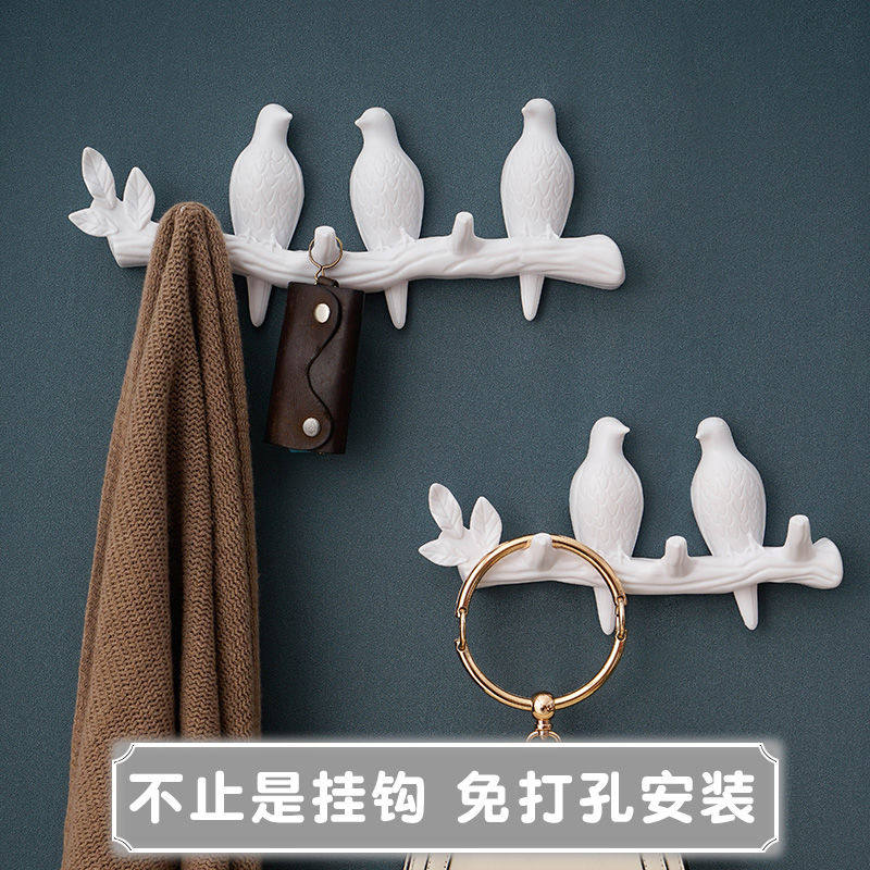 Bird creative room decoration hook porch door rear hanger wall hanger key rack bedroom rack