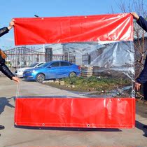 Xinjiang large row stalls transparent surrounding cloth tents full transparent door blinds anti-rain cloth waterproof wind-proof warm tarpaulin