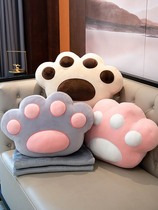 Japanese net red cat paws with pillow cushions by office seat cushions Pillow Quilt by Dual-use Sofa Student Pillow