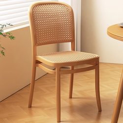 2025 New arrival Rattan Plastic Chair For Home Bench Casual Dining Chair Stackable Stool Catering Commercial Dining Table and Chair