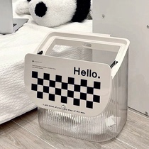 Kitchen Trash Can hanging with cover Nordic Wind Home Cabinet Door Wall-mounted High Face Value Ins Wind Light Luxury containing barrel